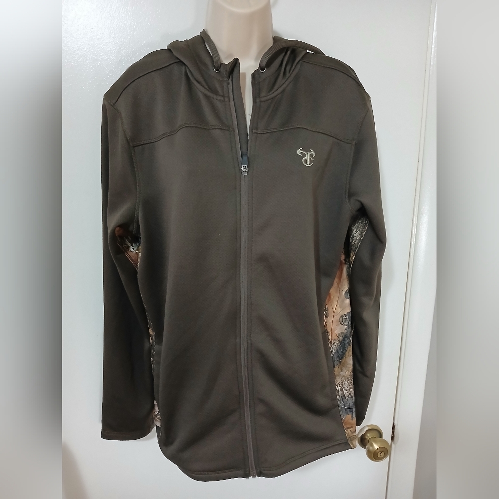 Hooded Jacket with Camo Accents